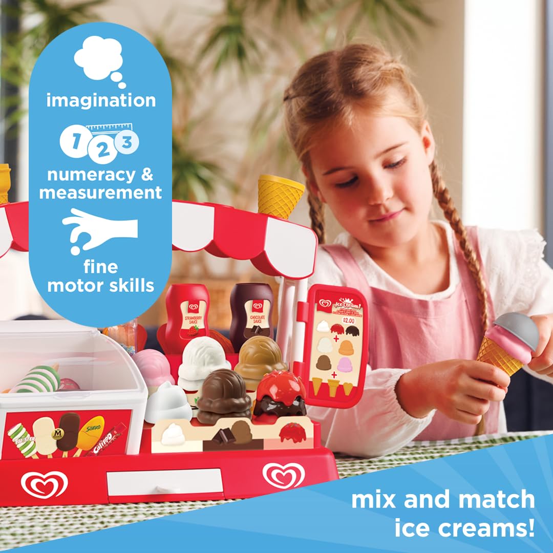 Casdon Walls Ice Cream Parlour Playset - Pretend Ice Cream Shop Toy for Children Aged 2+ | 35+ Pieces 2