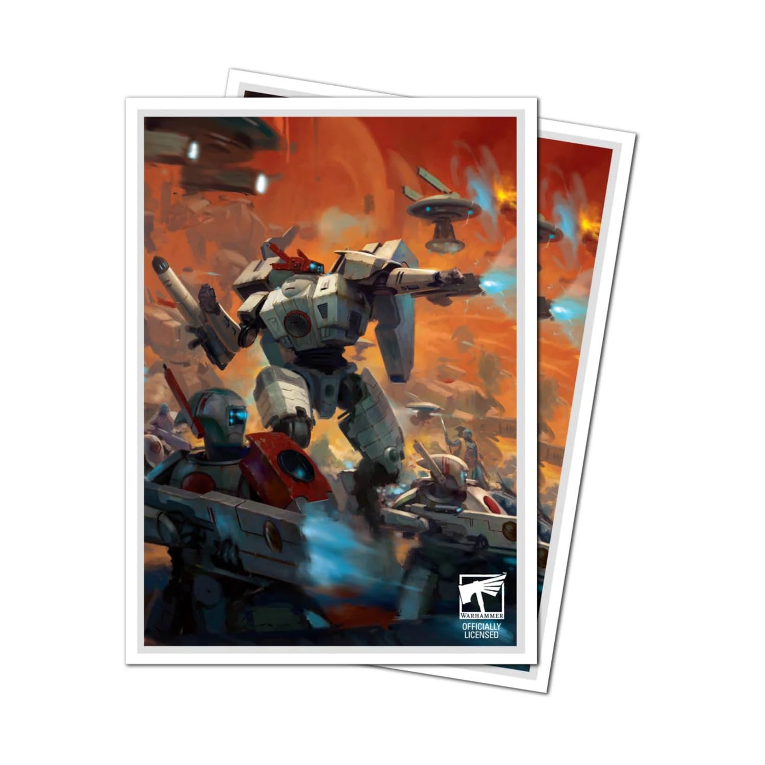 Ultra Pro Warhammer 40,000 T'au Empire APEX Deck Protector Sleeves - 105 Count | Standard Size 1