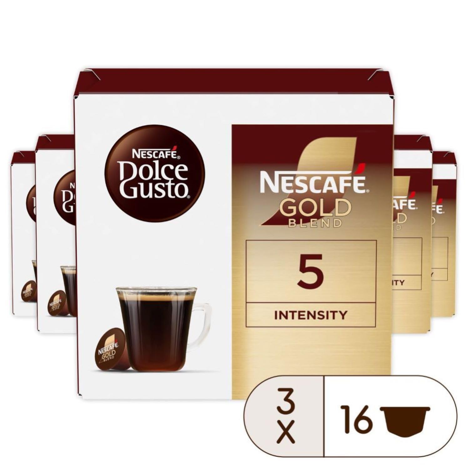 NESCAFÉ Dolce Gusto NESCAFÉ Gold Blend Americano Coffee Pods - Smooth Roast, Aromatic Notes | 48 Servings