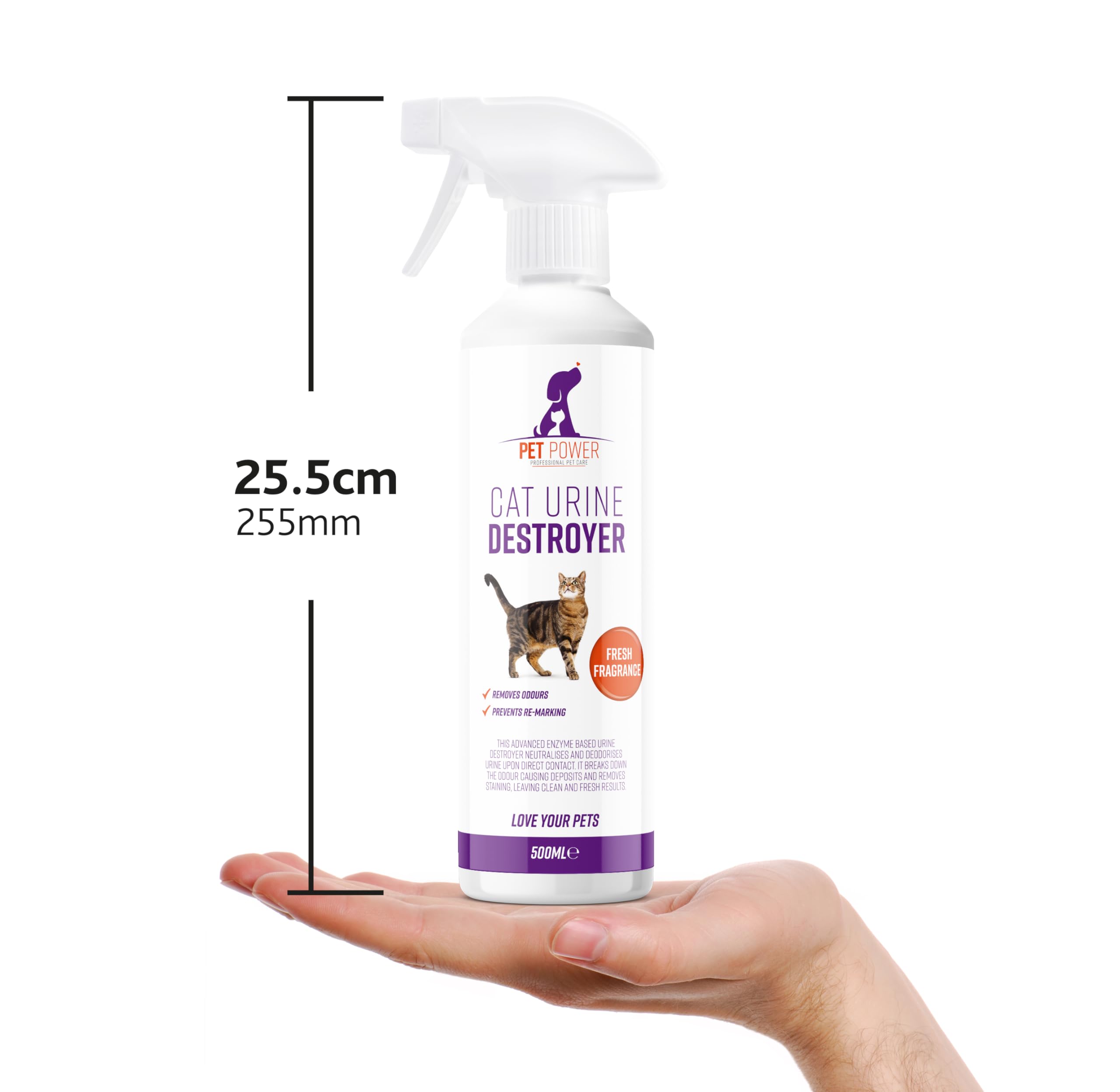 Stressnomore Cat Urine Destroyer - Powerful Enzyme Formula | 500 ml | Fresh Scent 2