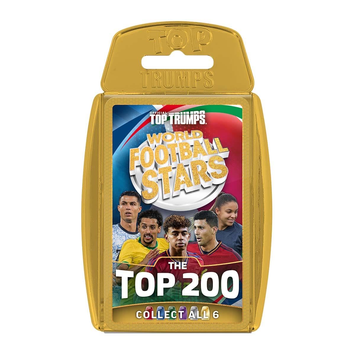 Top Trumps World Football Stars Top 200 Card Game - Chrome Gold Pack | Unisex Children