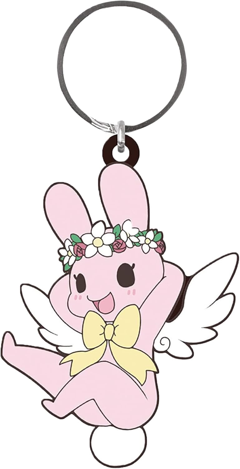 Pyramid International Tasty Peach Keyring (Chirii Bunny Design) - 4.5 x 6cm, Official Merchandise