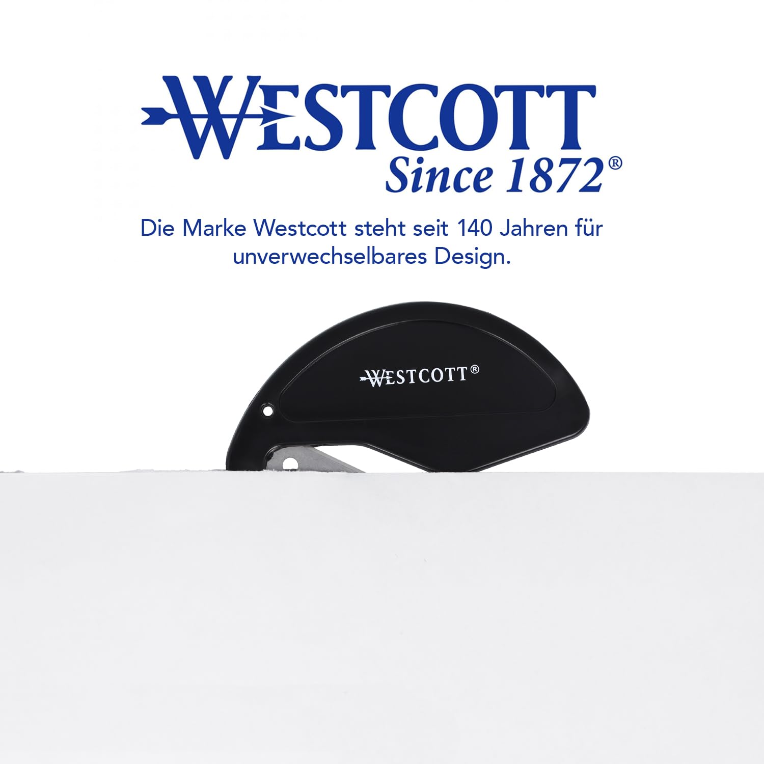 Westcott Letter Opener with Safety Handle - Stainless Steel Blade | Black | 77x48x3mm 4