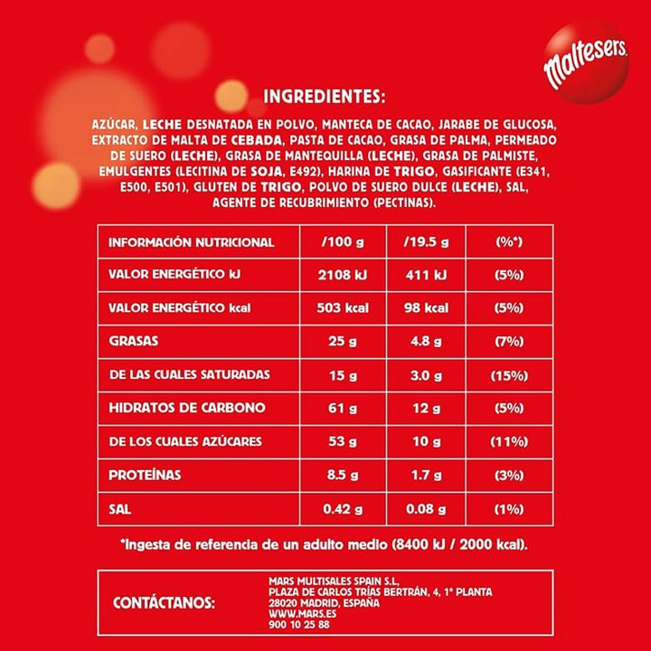 Maltesers Teasers Chocolate Bar Bulk Box, 24 x 35g