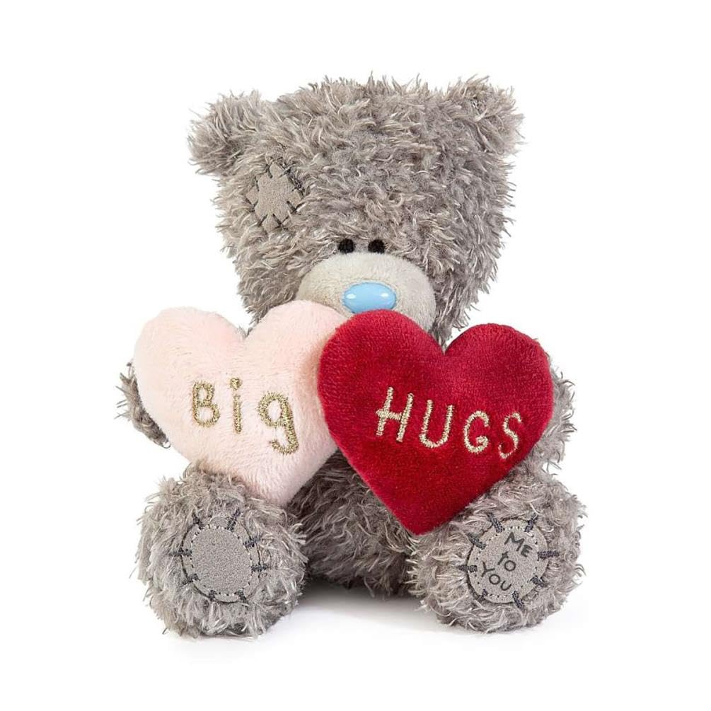Me To You Bear Tatty Teddy Plush 10cm Big Hugs Bear with Padded Faux Fur Hearts 1