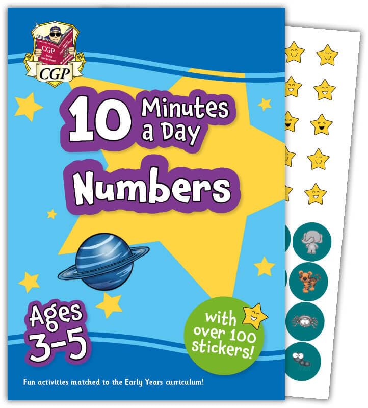 CGP 10 Minutes a Day Numbers Activity Book for Ages 3-5 | Includes Over 100 Stickers 1