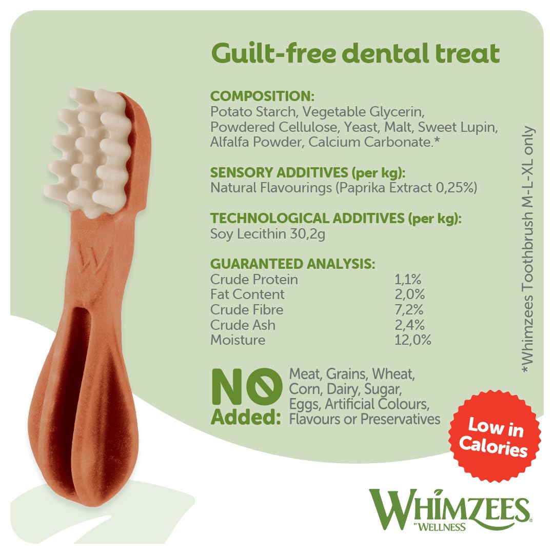WHIMZEES Variety Box Dental L, 14 Pieces - Natural, Grain Free, Vegetarian Dog Chews for Large Breeds 5