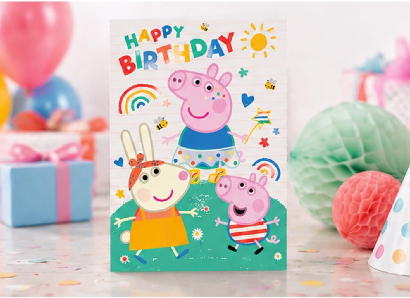 Danilo Promotions LTD Peppa Pig Musical Birthday Card - Sound Feature | Mixed Color | 159mm x 230mm