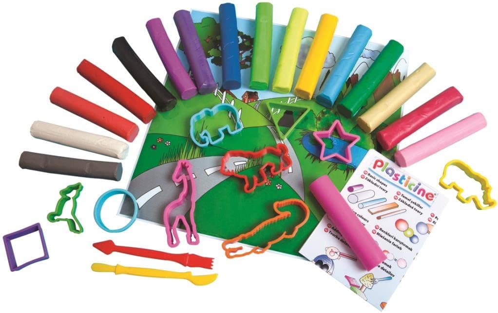 Plasticine Uber Tubes Modeling Clay - 16 Colors, Never Dries, Ages 5+ 2