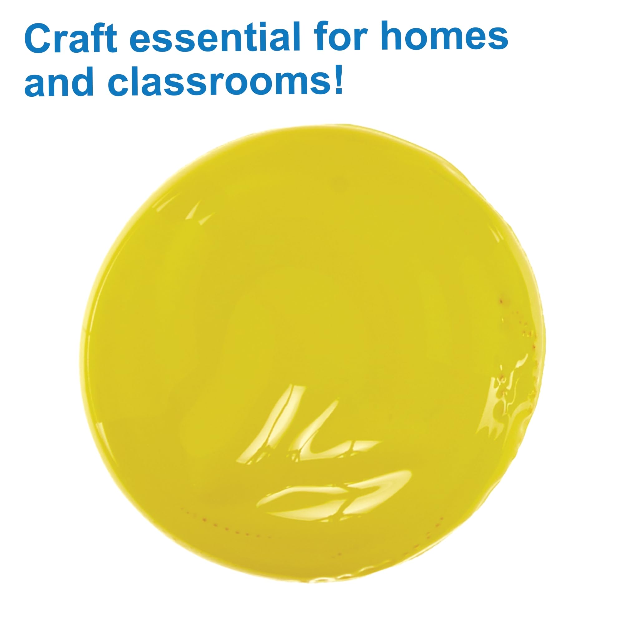 Baker Ross Yellow Acrylic Paint 500ml - Water-Based Washable Paint for Kids | Gloss Finish 4