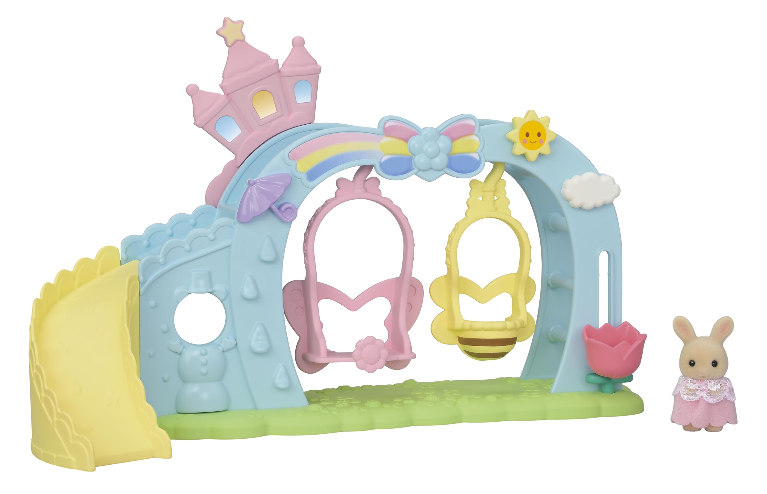 Sylvanian Families Nursery Swing Playset | Includes Milk Rabbit Baby | Ages 3+ 6