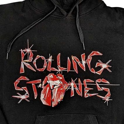 The Rolling Stones Unisex Pullover Hoodie: Hackney Diamonds Glass Logo (Rückendruck)