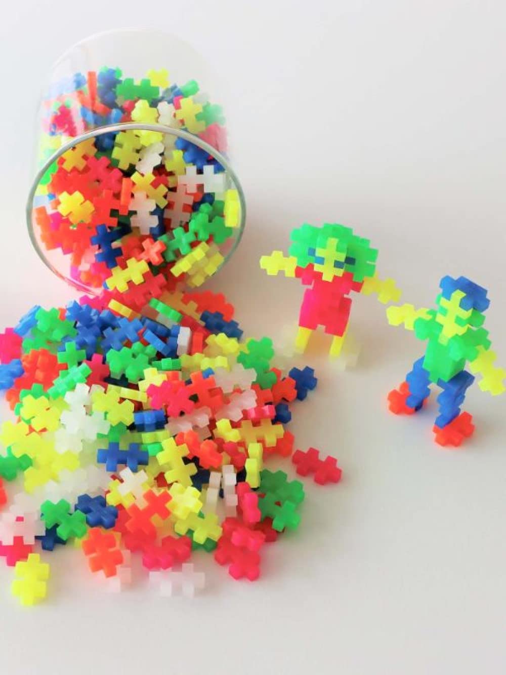 PLUS PLUS Building Blocks Toy - 240 Pieces, Neon Color, Ages 5+ 2