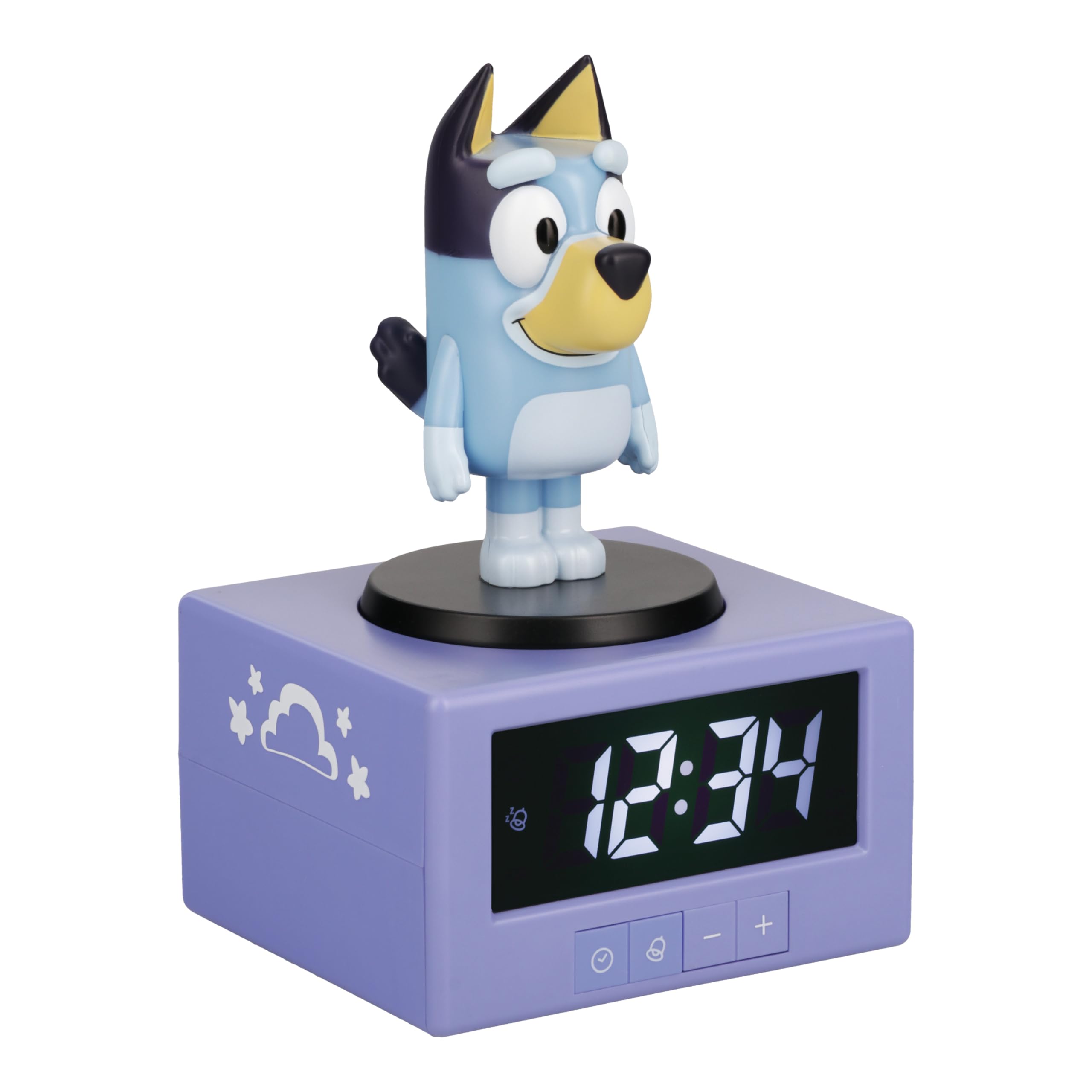 Paladone Bluey Digital Alarm Clock with Night Light & Music | Battery Powered | Snooze Function 1