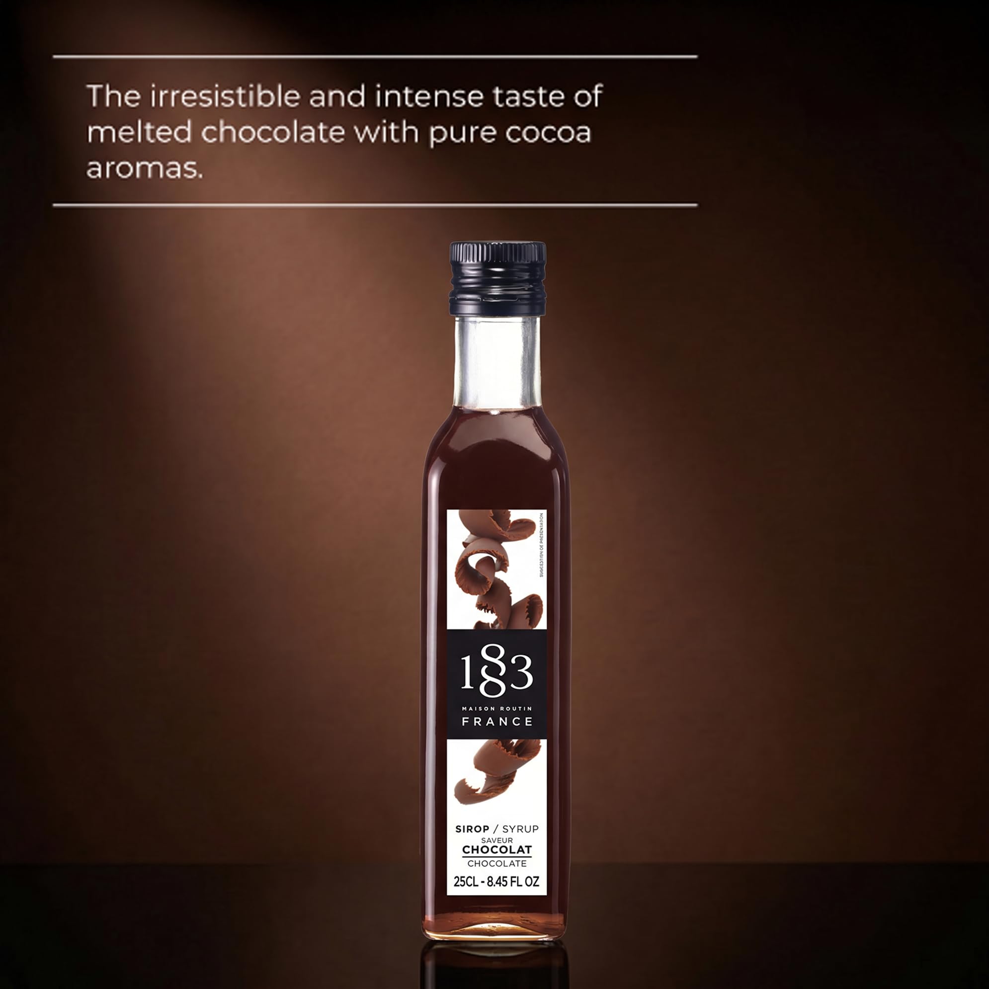 1883 Maison Routin Premium Chocolate Syrup - Rich Cocoa Flavour | 250ml Glass Bottle 2