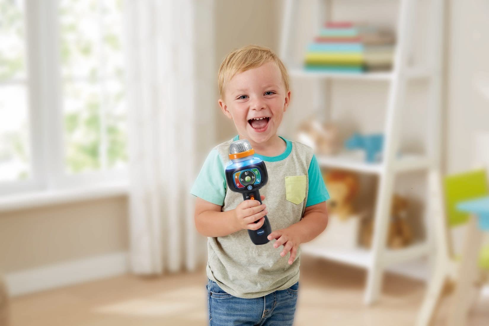 VTech Singing Sounds Microphone - Bluetooth Connectivity | 15 Songs | Voice Changer | Ages 2+ 5