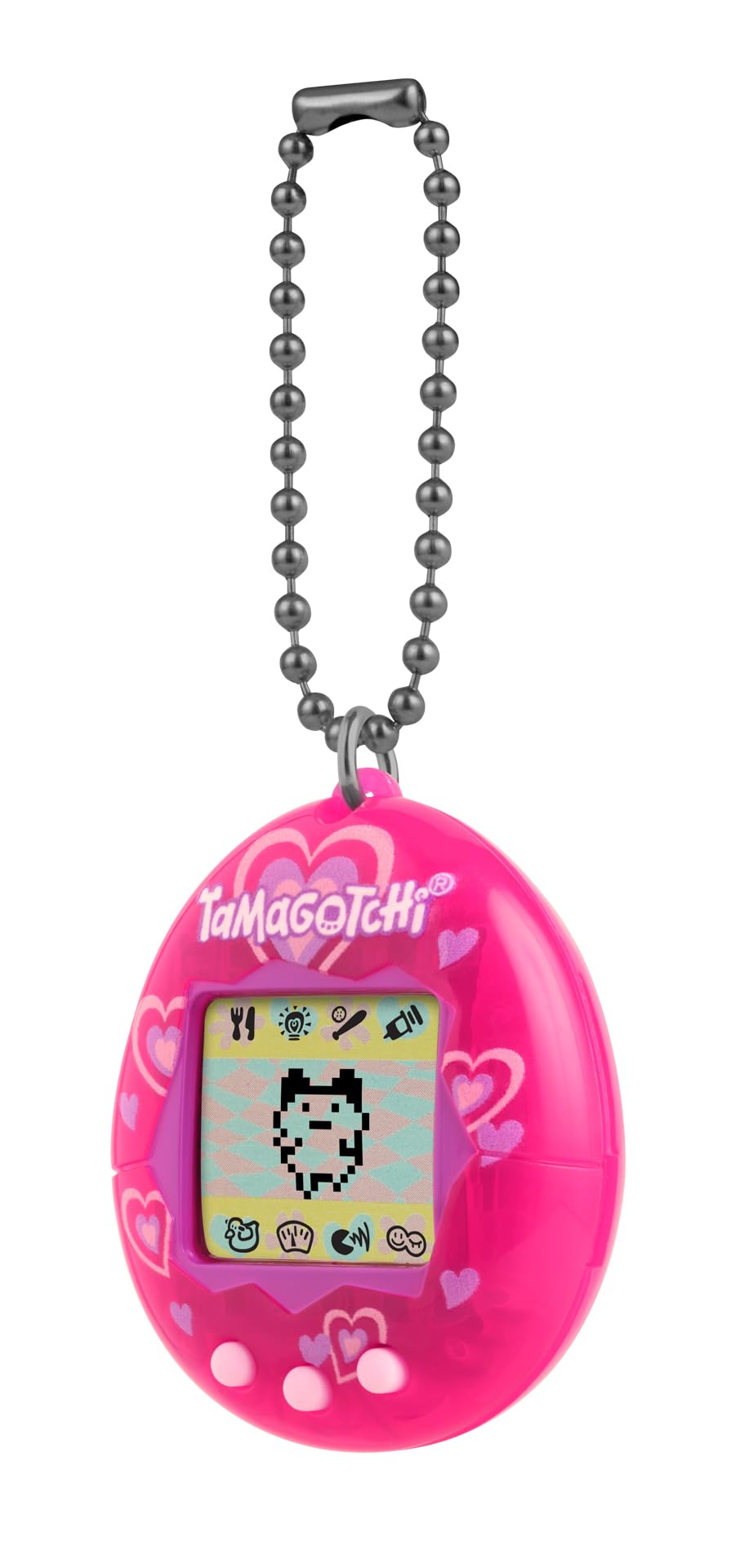 Bandai Tamagotchi Original Lots of Love Shell - Retro Electronic Pet Toy for Kids & Adults