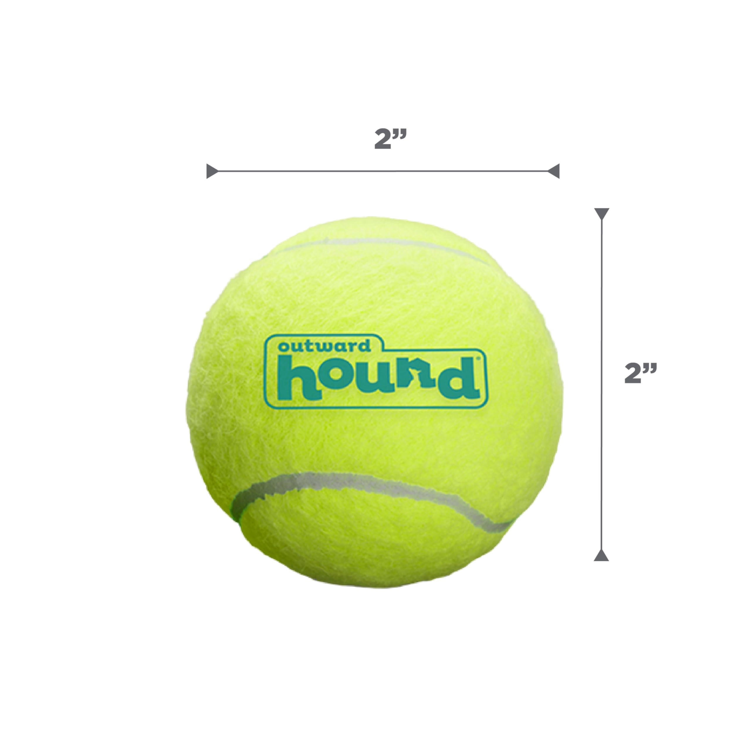 Outward Hound Squeaker Ballz Fetch Dog Toy - Small Size, 4 Pack | Natural Rubber 6