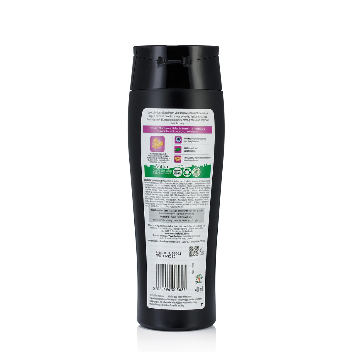 Vatika Naturals Multivitamin Blackseed Shampoo - 400ml | For Shine & Strength