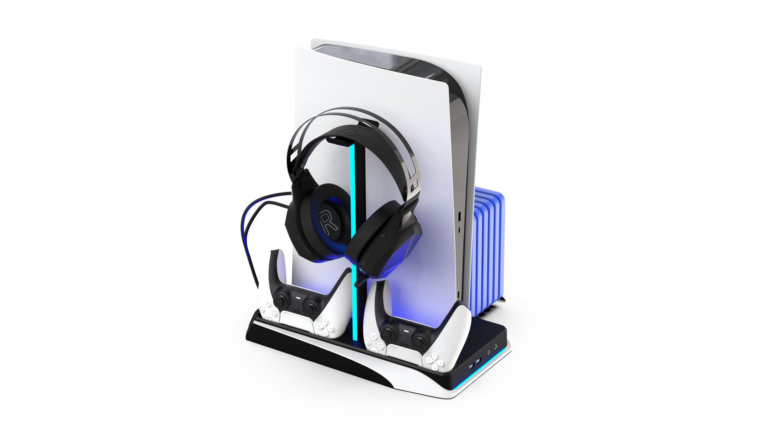 IMP Gaming DLX+ LED Charging Tower with Cooling Fans & Game Storage for PlayStation 5 7