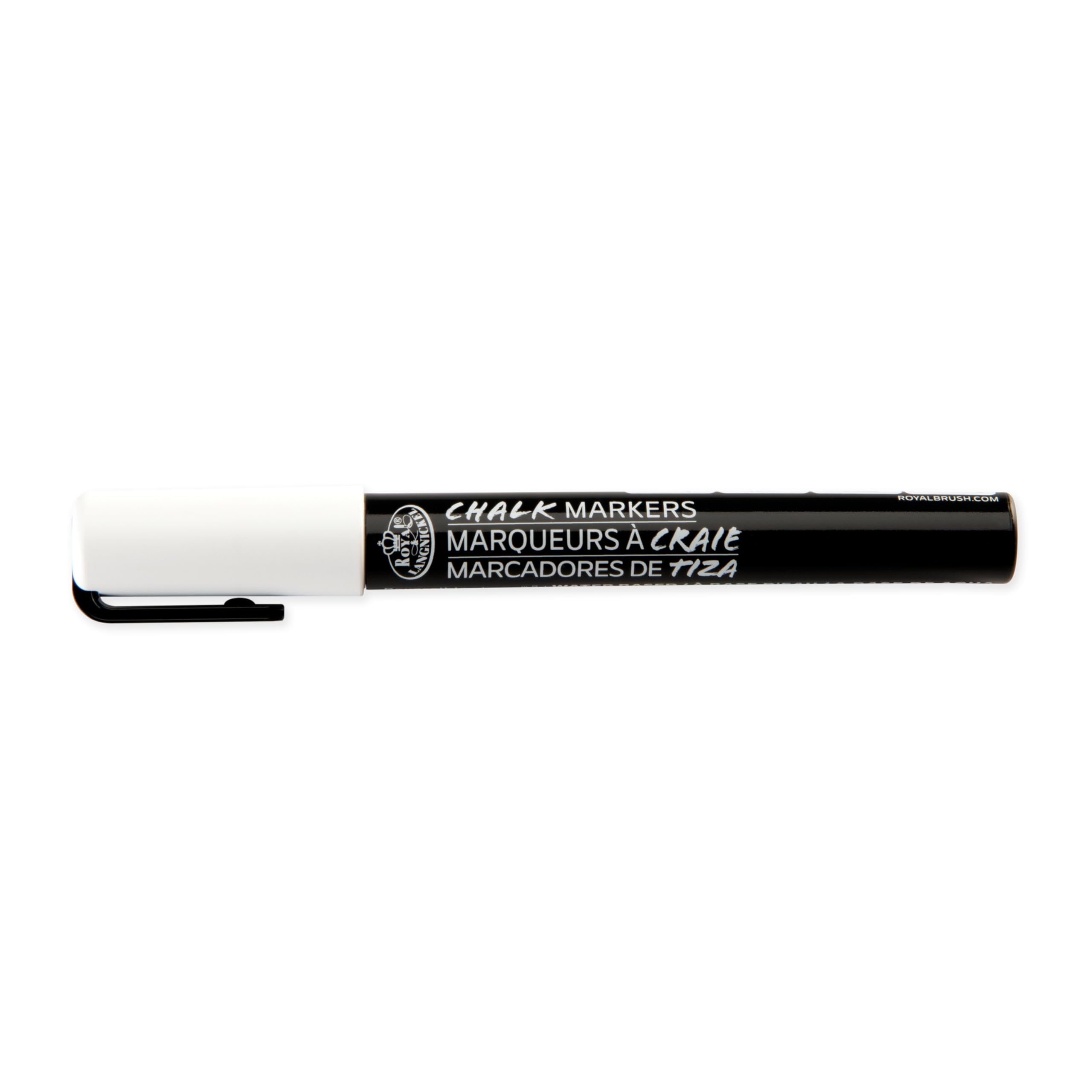 Royal & Langnickel Wet-Erase Liquid Chalk Marker - White | 2mm Dual Tip (Round/Chisel) | Non-Toxic 3