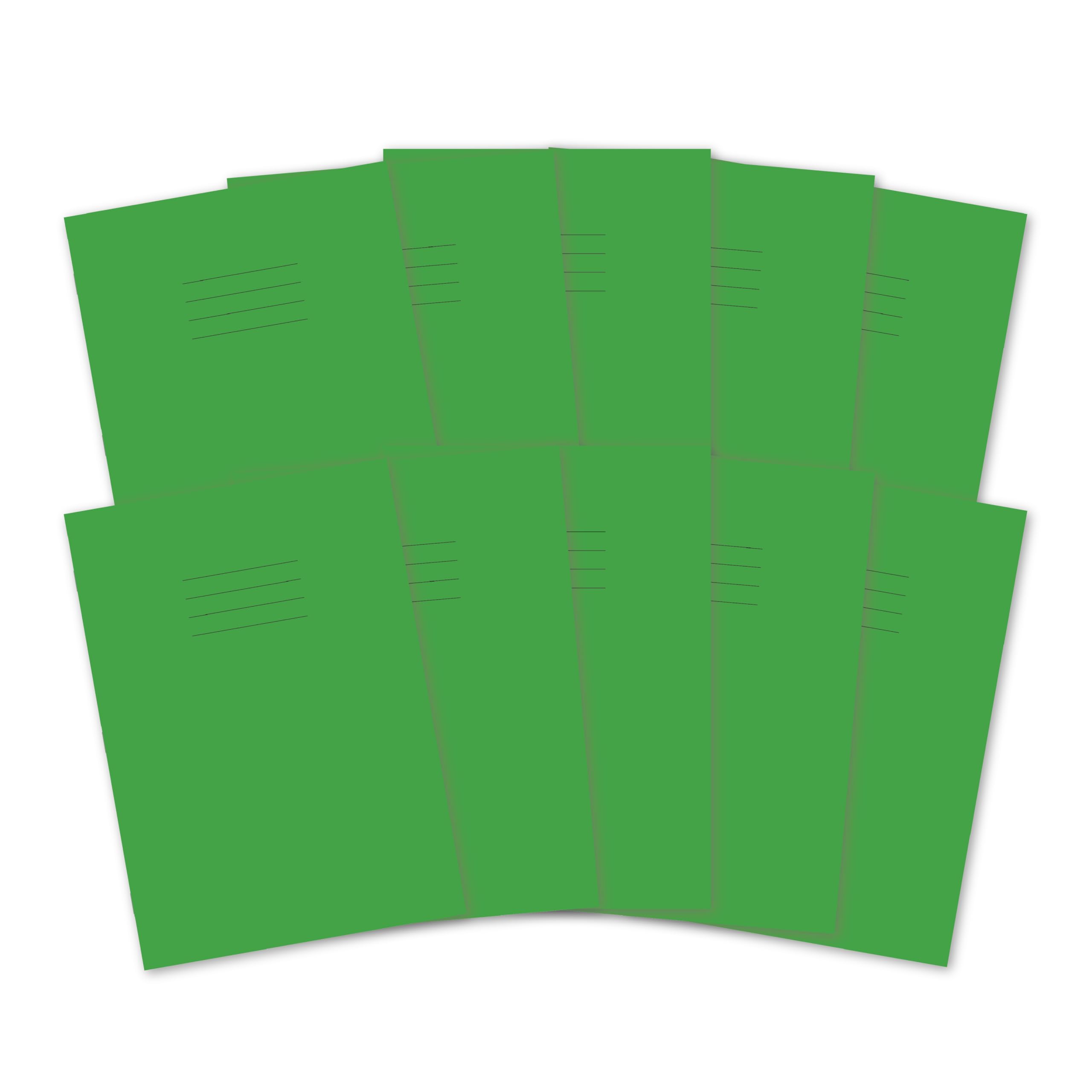 Hamelin A4 Exercise Books - 48 Pages, 8mm Ruled & Margin, Light Green | Pack of 10 1