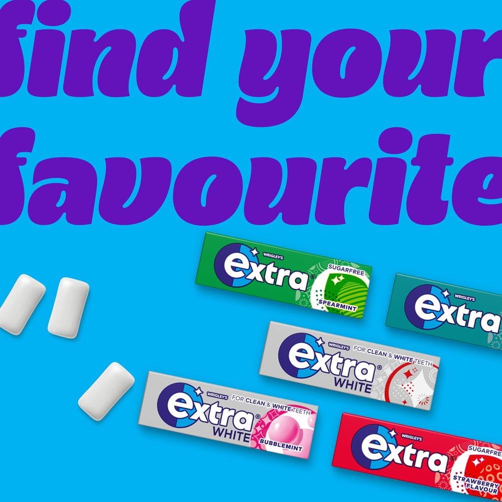 Extra Ice Peppermint Sugar Free Chewing Gum, 5 x 10 Pieces 5