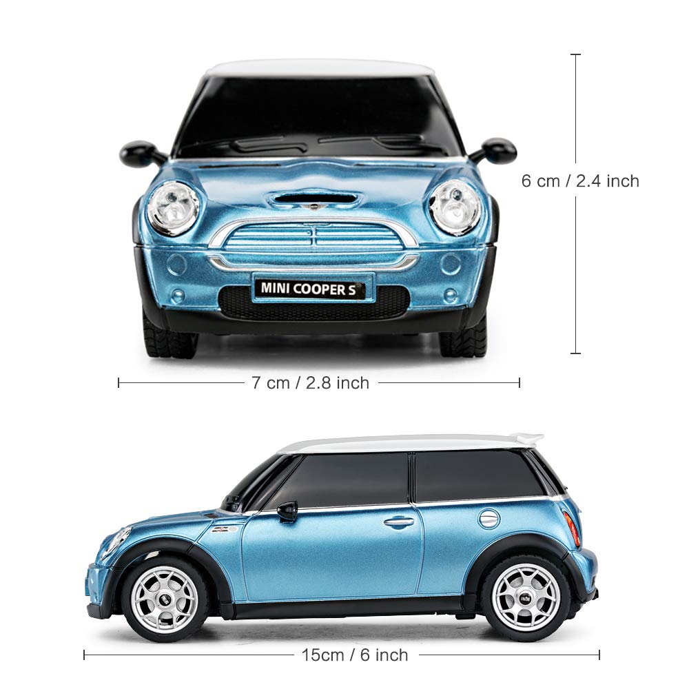 RASTAR Mini Cooper S Blue 1:24 RC Toy Car - Remote Control Vehicle for Kids & Adults 12