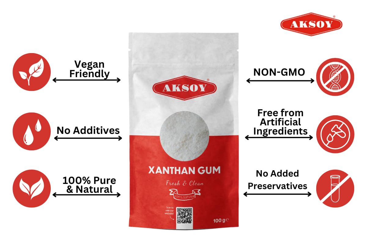 Aksoy - Xanthan Gum 100g Powder Thickener & Stabilizer for Cooking 6