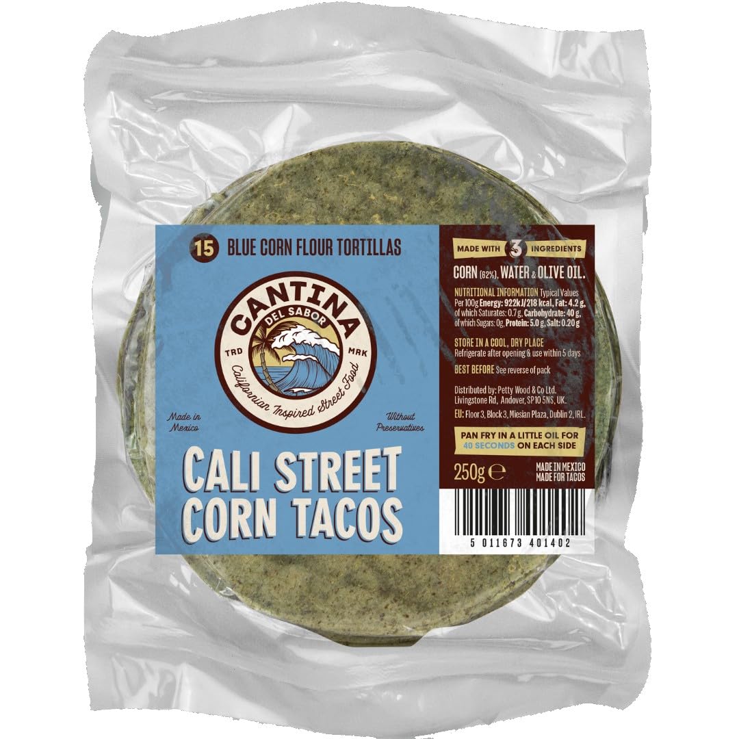Cantina Del Sabor Blue Corn Tortillas - Gluten-Free & Vegan | 250g Pack