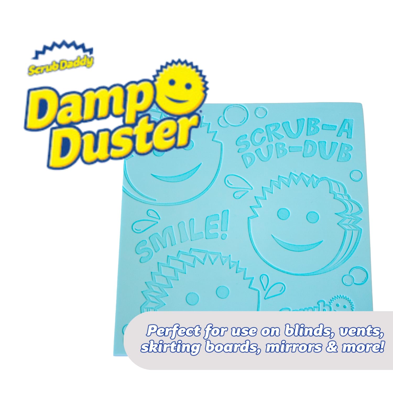 Scrub Daddy Damp Duster Towel - Traps Dust, Reusable Foam Cleaner | Blue | 265x180x3mm 2
