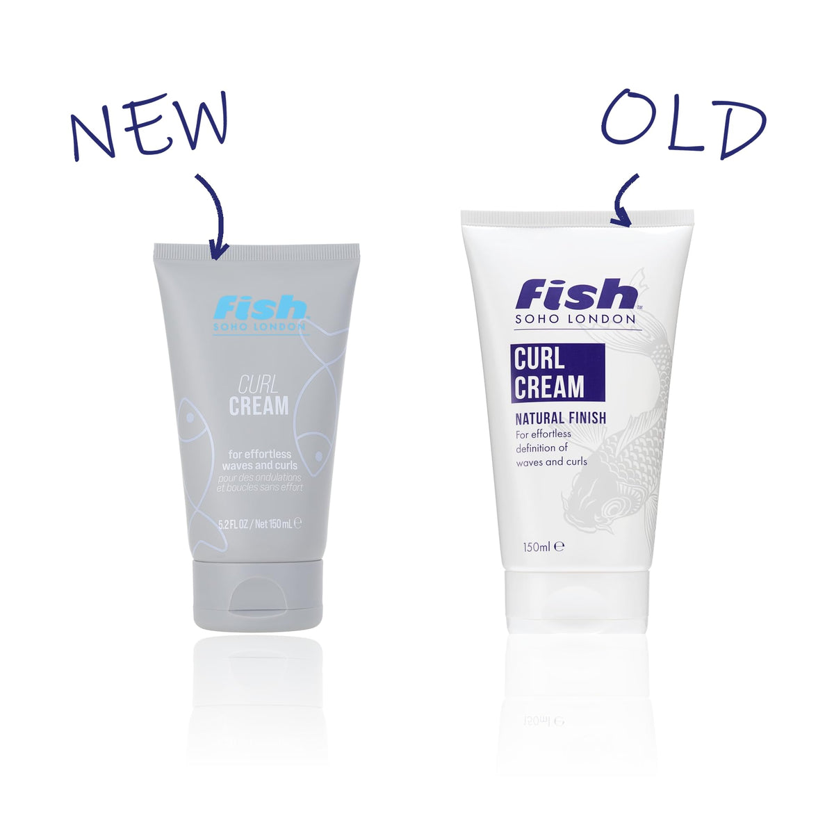 fish Curl Cream - Define & Hydrate Curls | Lightweight Hold | Frizz Control | 150 ml