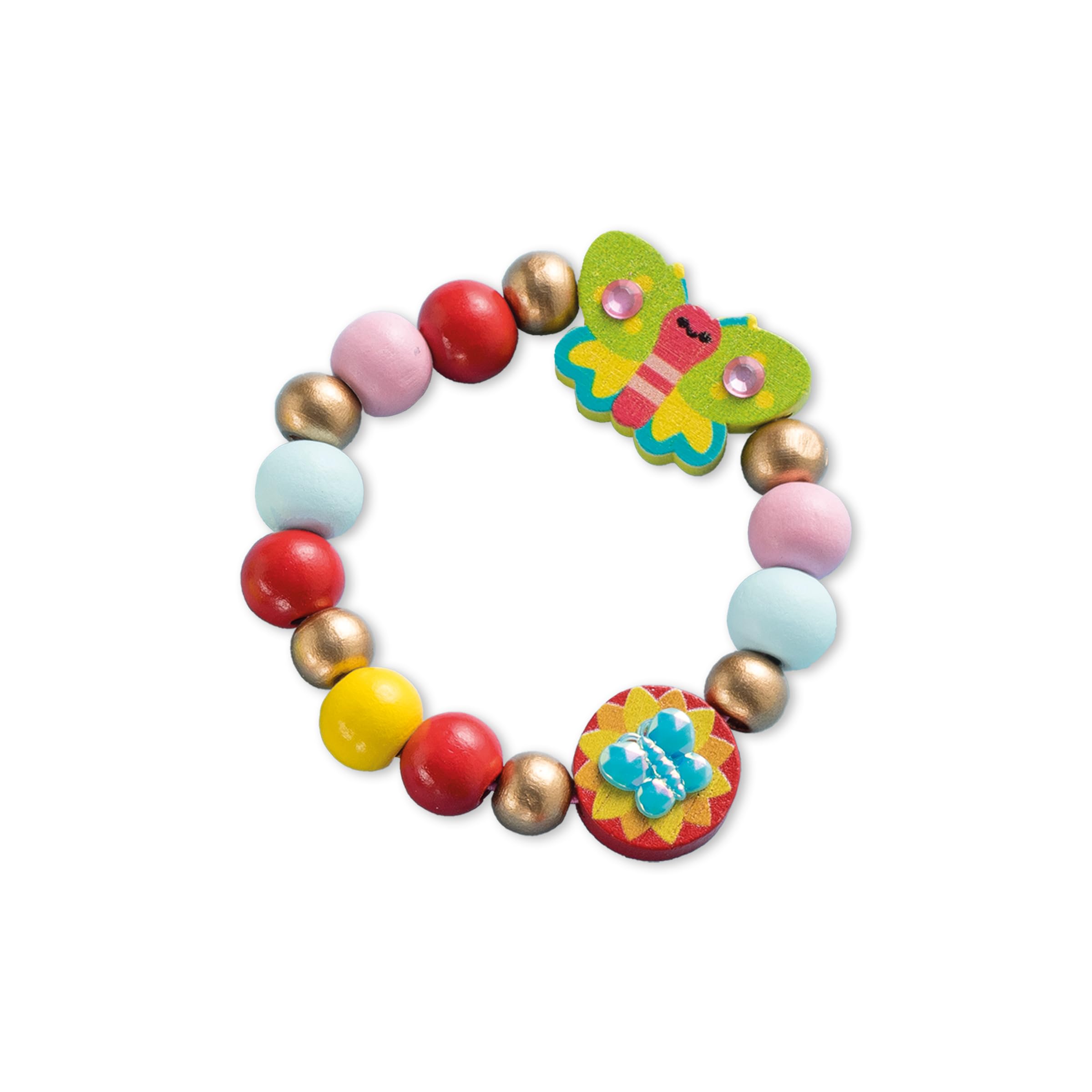 Janod 4 Flower Garden Wooden DIY Craft Kit - First Jewelry Making for Kids Ages 4-8 11