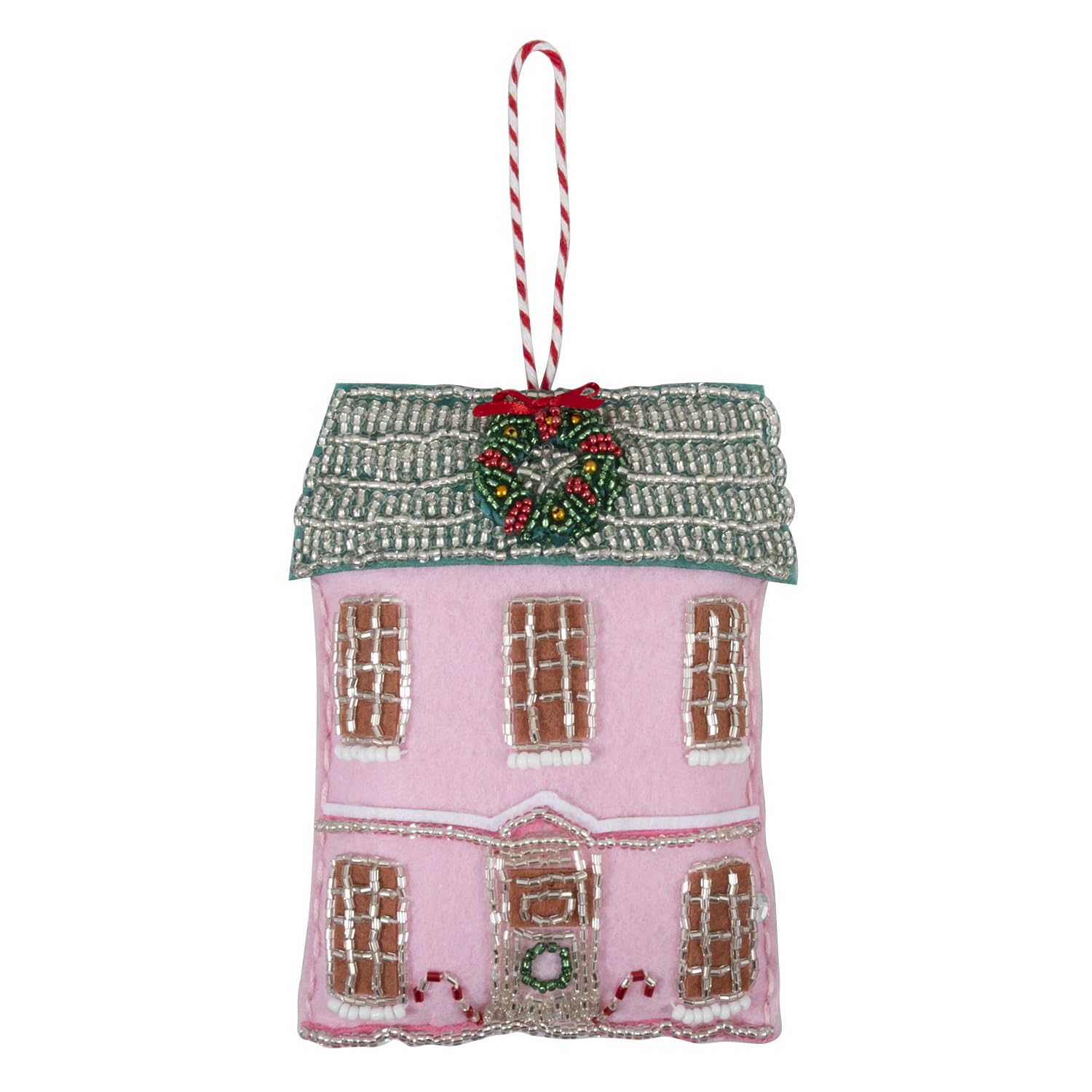 Trimits Christmas Felt Decoration Kit - Beaded House Craft Kit