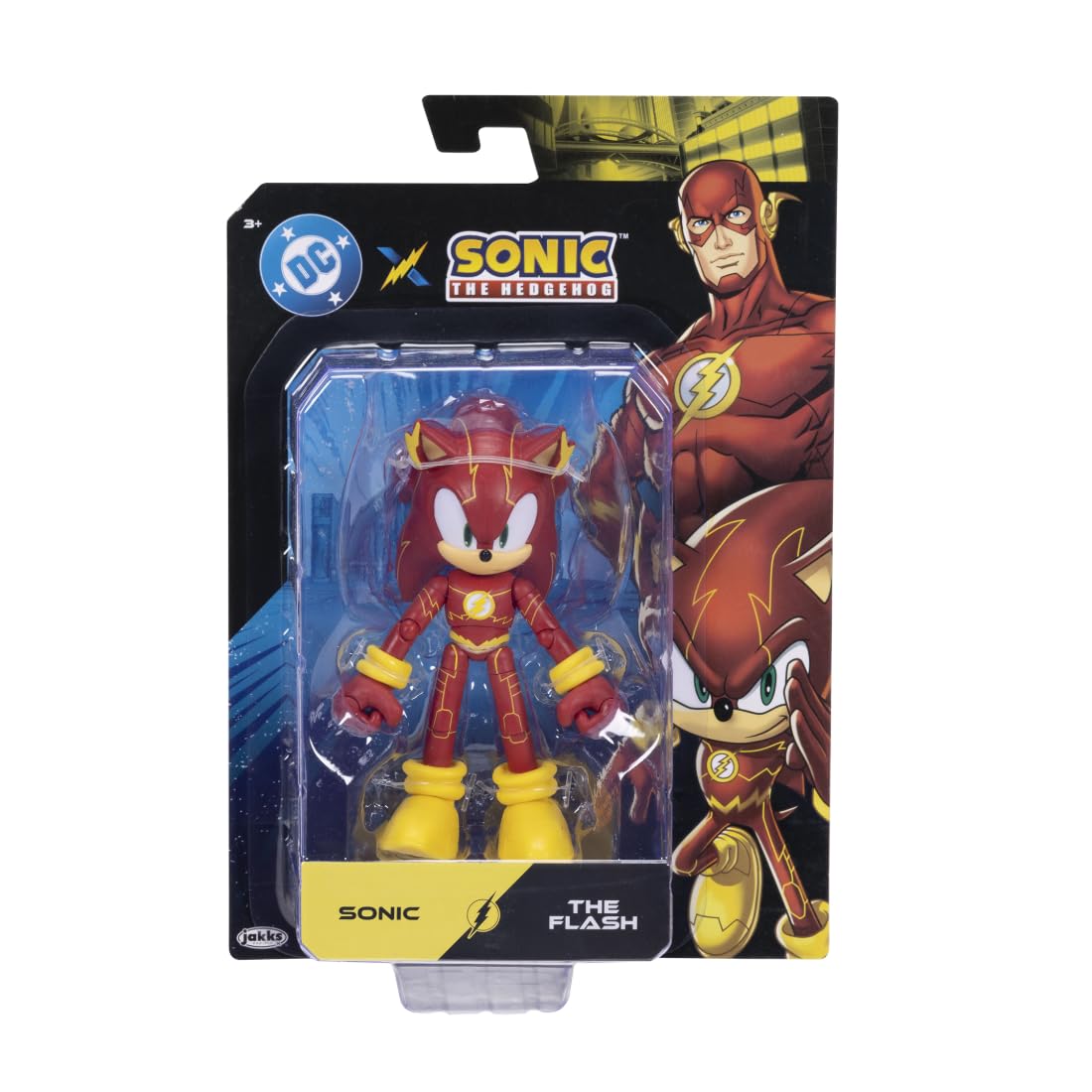 Sonic The Hedgehog DC Crossover Sonic as The Flash Action Figure | 5" / 13cm | 22 Points of Articulation 4