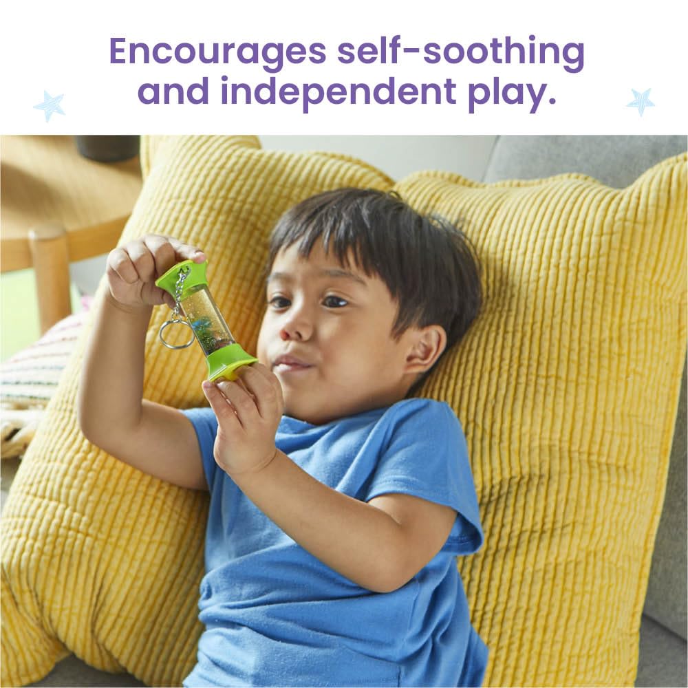 Learning Resources Soothing Swirlers Sensory Tubes - 4-Pack with Keychains for Kids Ages 3+