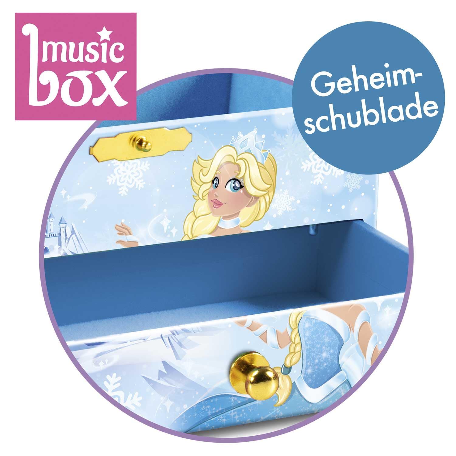 CRAZE Music Box Princess - Musical Jewellery Box with Spinning Ballerina, Mirror & Secret Drawer
