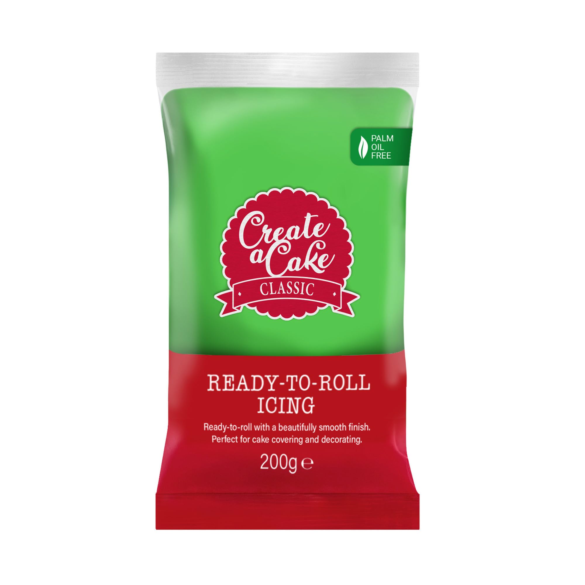 Create A Cake Ready To Roll Icing - Green Fondant Sugar Paste for Decorating | 200g 1