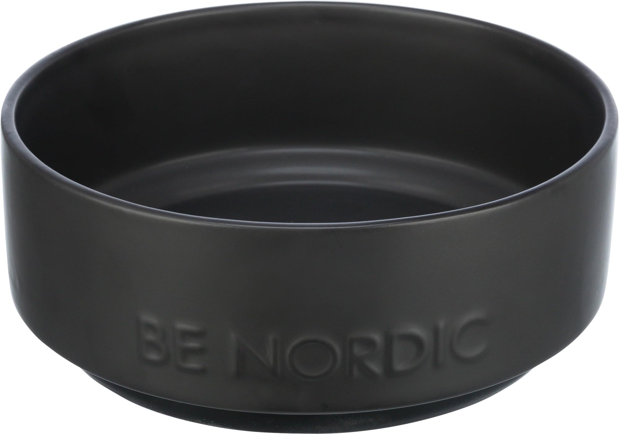 TRIXIE BE NORDIC Ceramic Dog Bowl - 1200 ml Capacity | Black | Nonslip Base 1