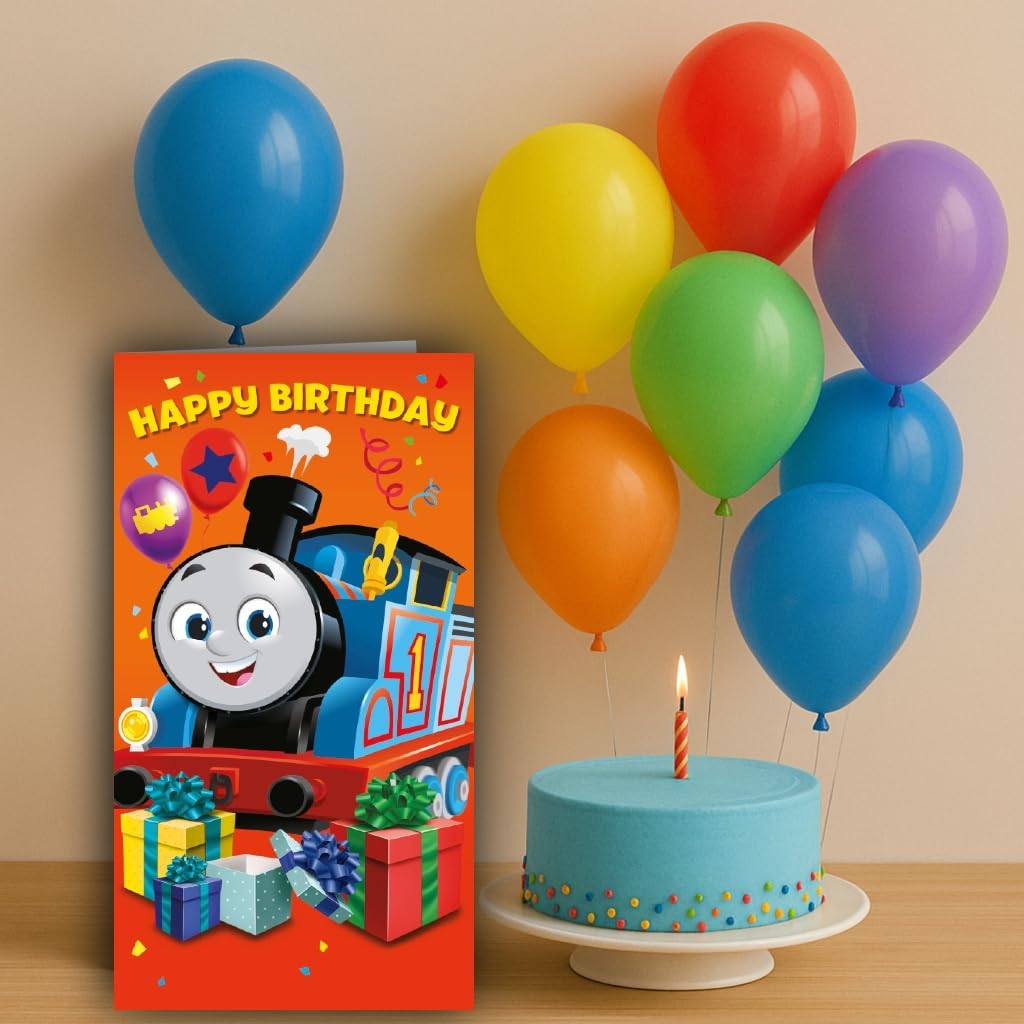 Danilo Promotions LTD Thomas & Friends Birthday Card for Boys/Unisex-Kids | Standard Size | 50% Recycled Content 2