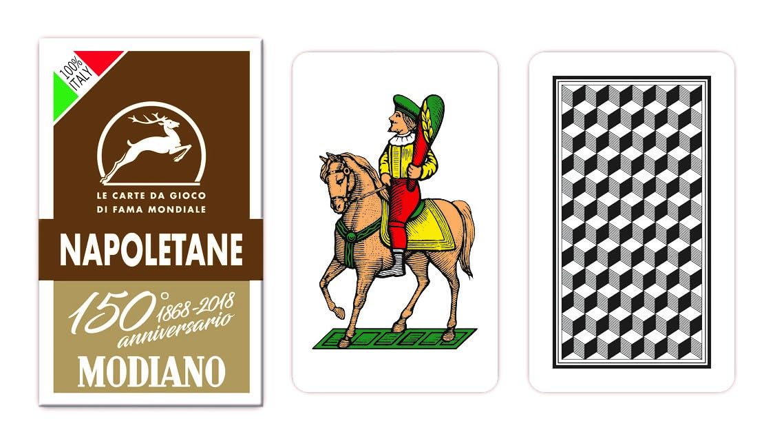 Modiano 150th Anniversary Neapolitean Playing Cards - Regional Deck | Reinforced Duplex Cardboard