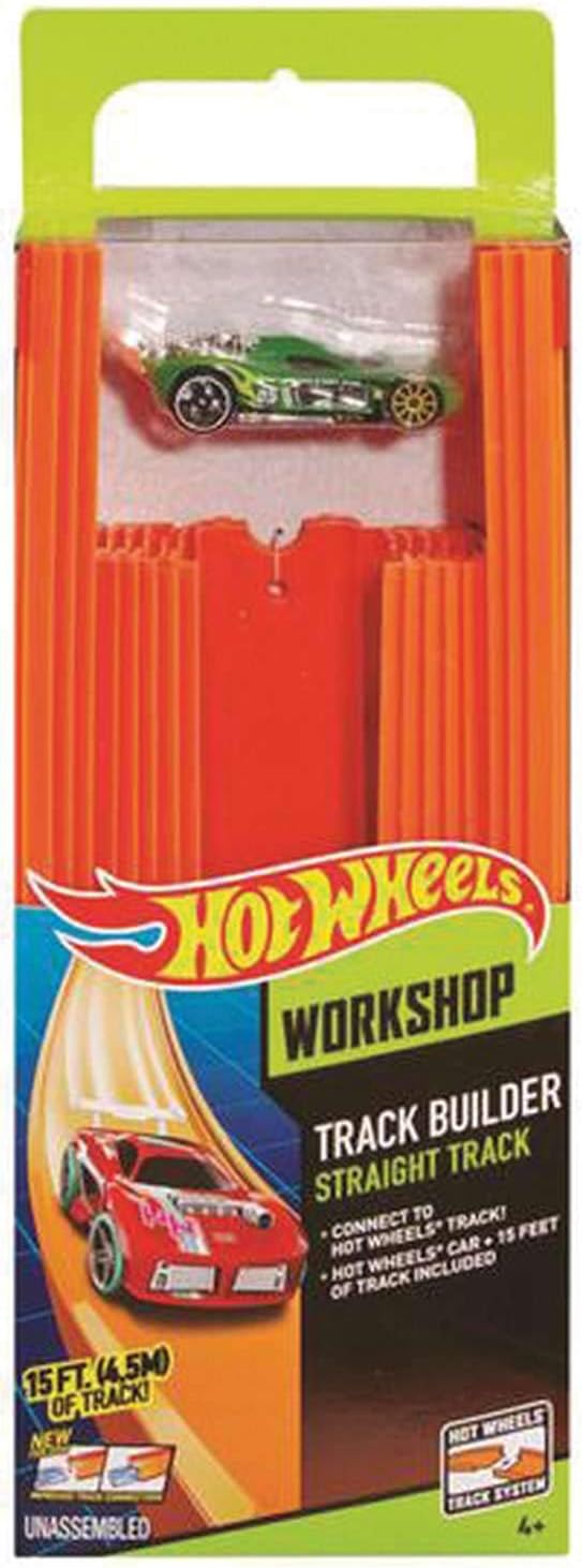 Hot Wheels BHT77 Straight Track Builder with Diecast Car Toy Playset - Ages 4+ 2