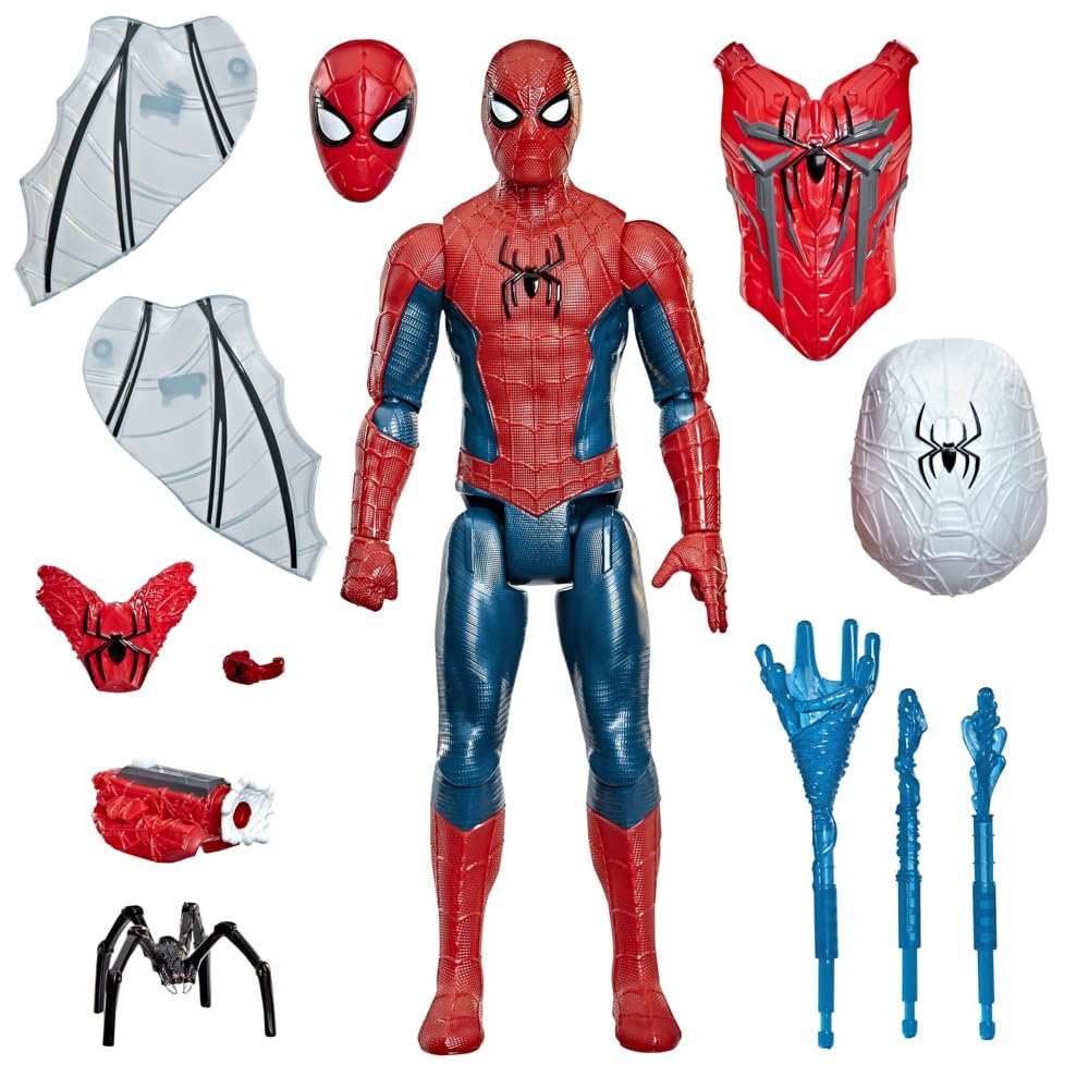 Marvel Spider-Man Titan Series Ultimate Web Gear Action Figure - 29.2cm Tall, 12 Accessories, Ages 4+ 1