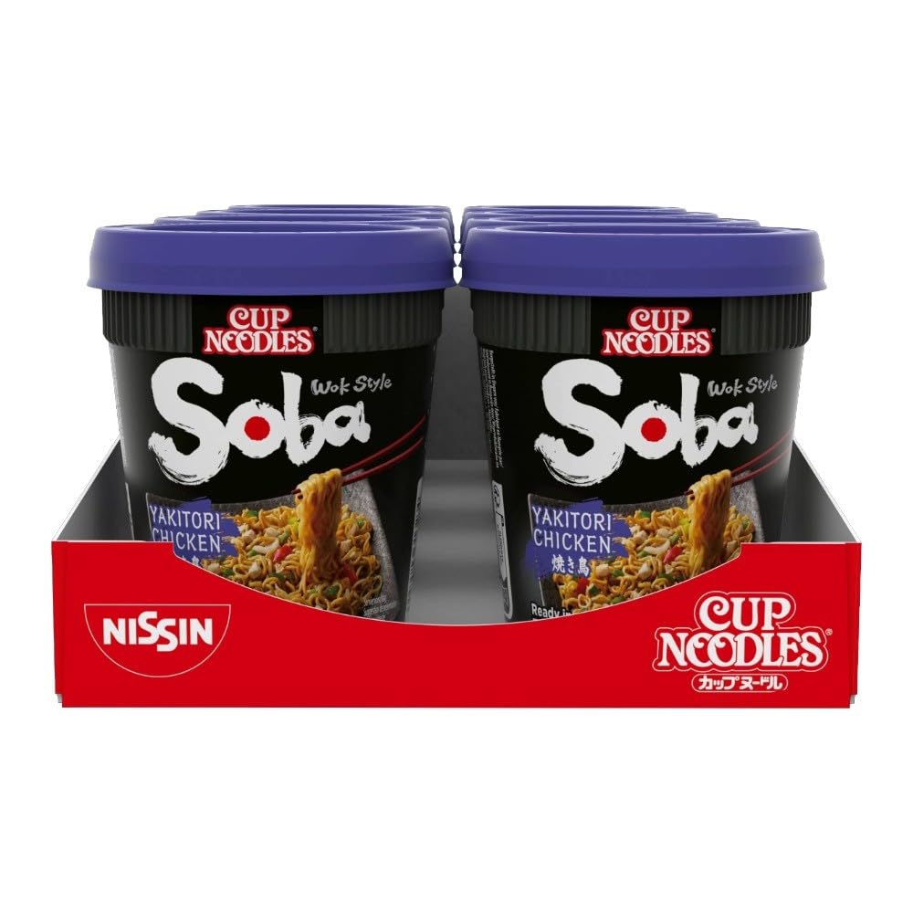 NISSIN Soba Big Yakitori Chicken Instant Wok Style Noodles Pot, 113 g (Pack of 6) 3