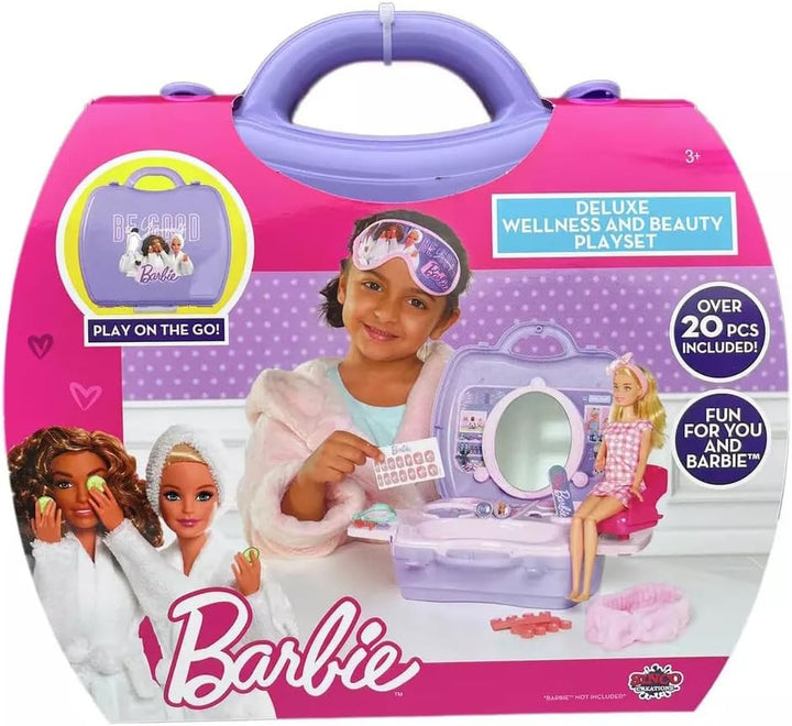 Sinco Creations Barbie Deluxe Wellness & Beauty Playset - 20 Piece Role Play Toy (BRB202128)