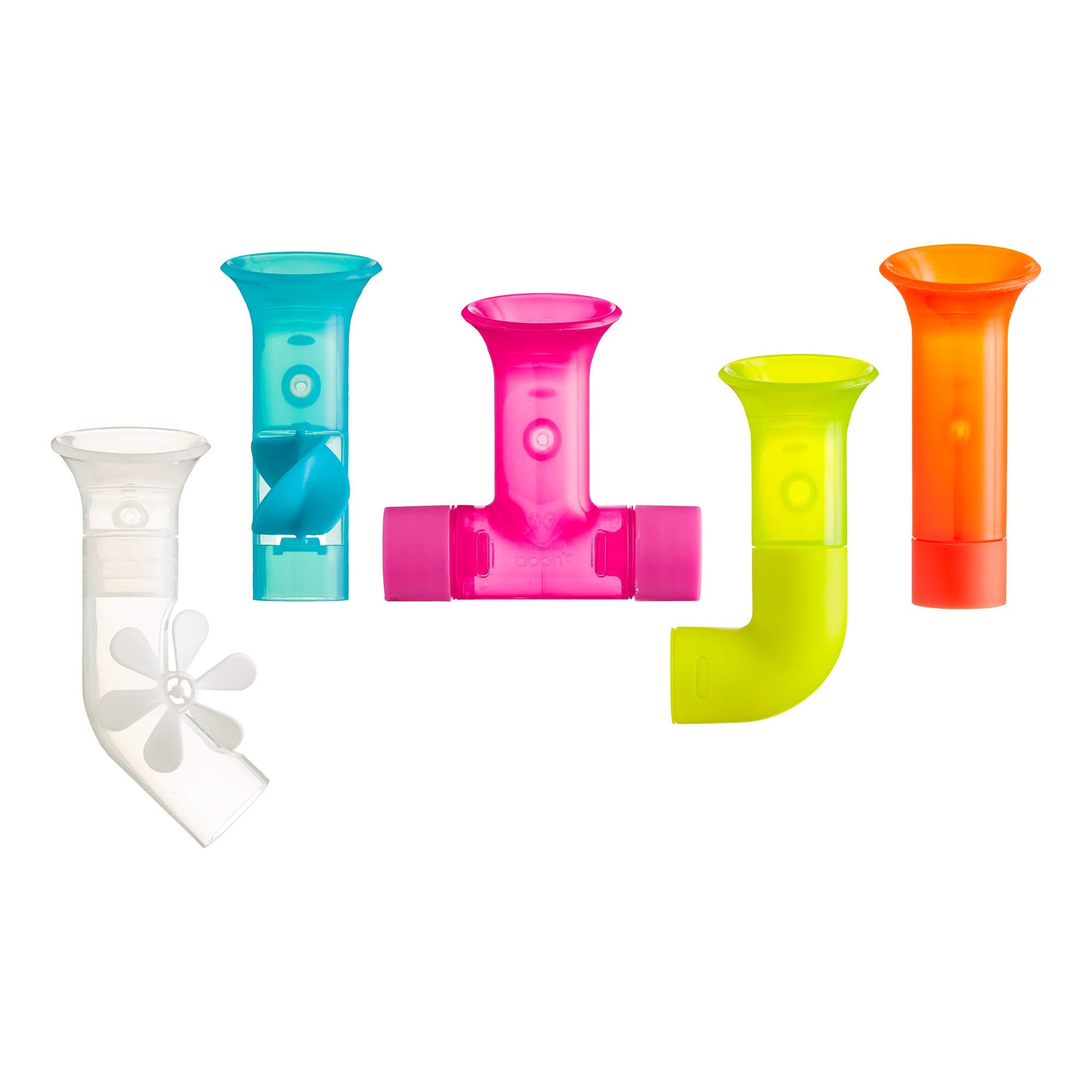 Boon Pipes Bath Toy - 5 Multicoloured Water Pipes | Ages 9 Months to 4 Years