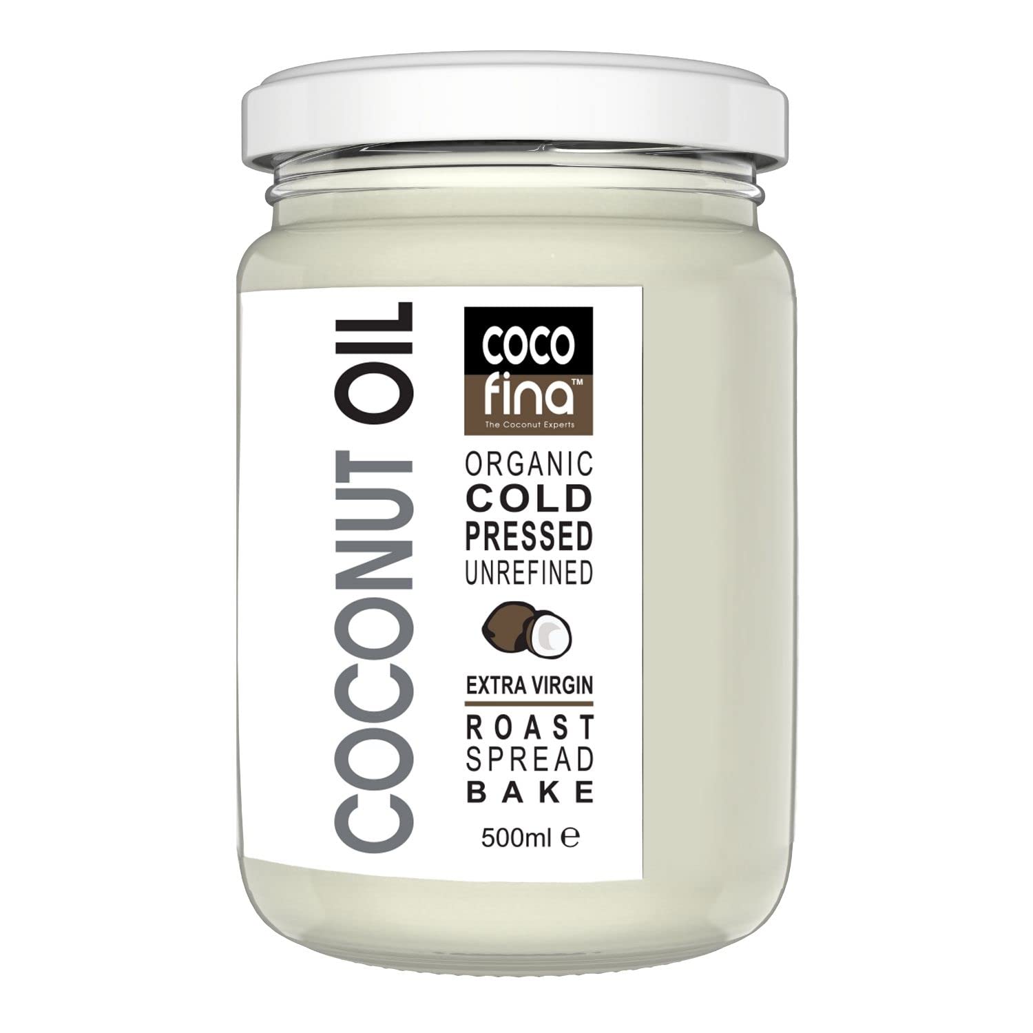 Cocofina Organic Raw Virgin Coconut Oil - Cold Pressed, Unrefined | 450g