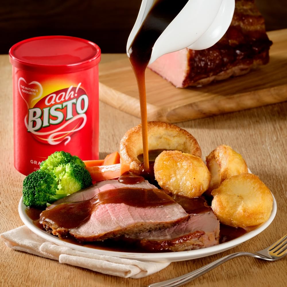 Bisto Beef Gravy Granules - Reduced Salt | Quick & Easy Preparation | 190 g Drum 9