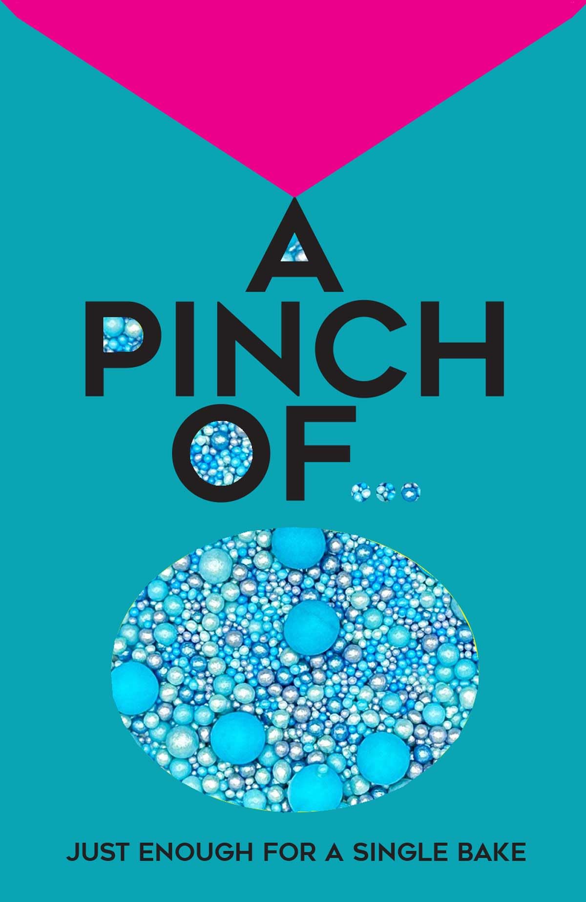 A Pinch of Pearls Mix - Edible Shimmer Cake Sprinkles | 30g Blue 3