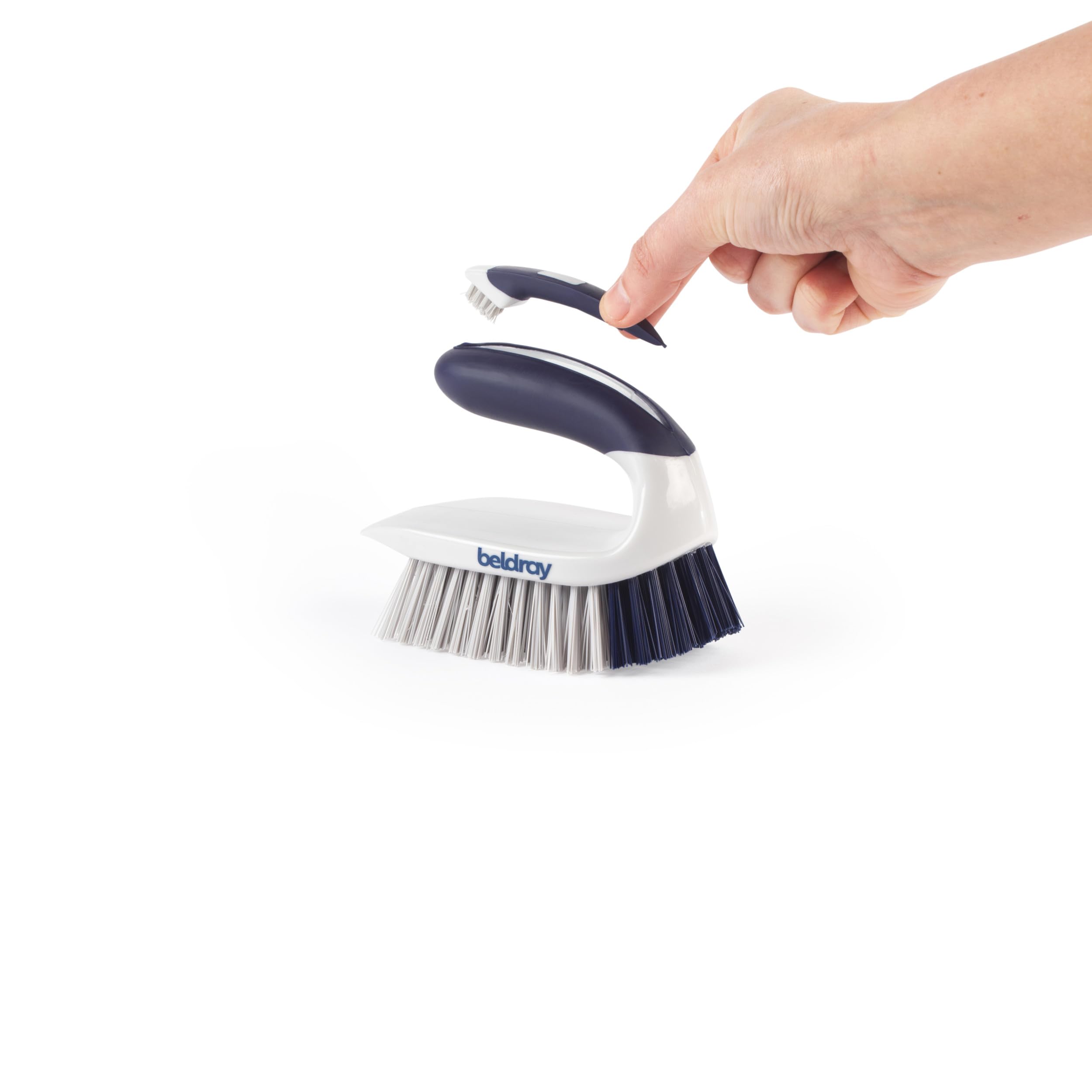 Beldray Deep Clean Handheld Scrubbing Brush - Tough Bristles | Built-in Scraper | Non-Slip Grip 9